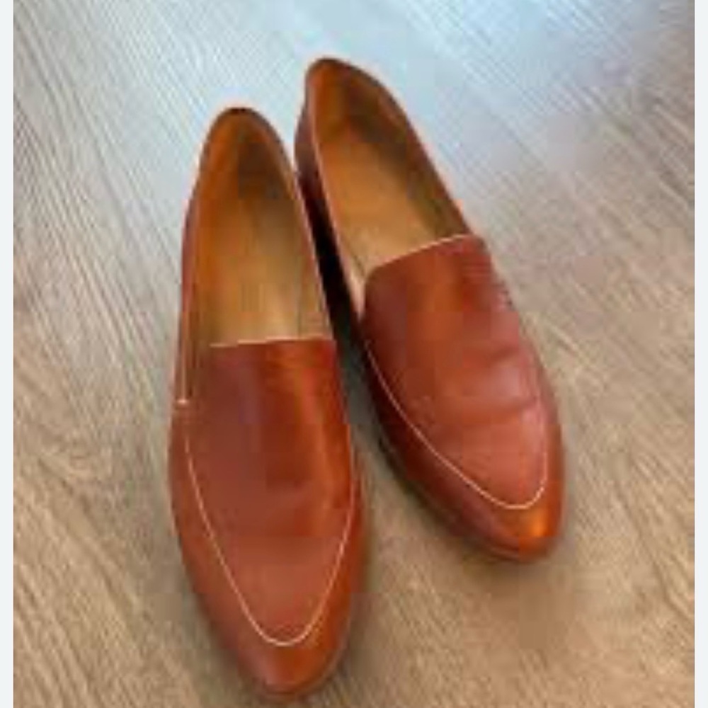 Madewell Cognac Brown Leather Loafers